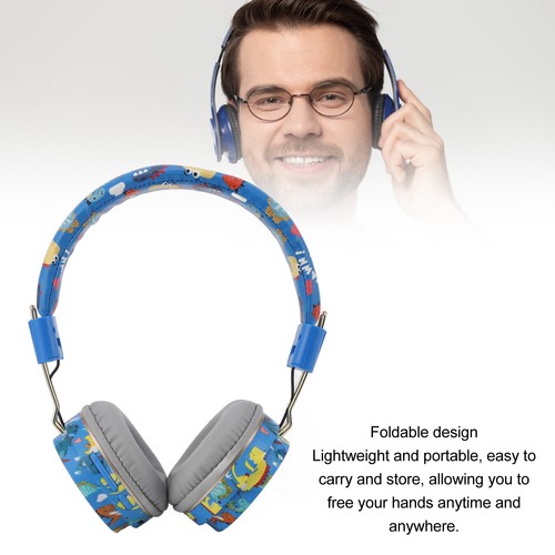 Cute blue dinosaur headphones - blue,