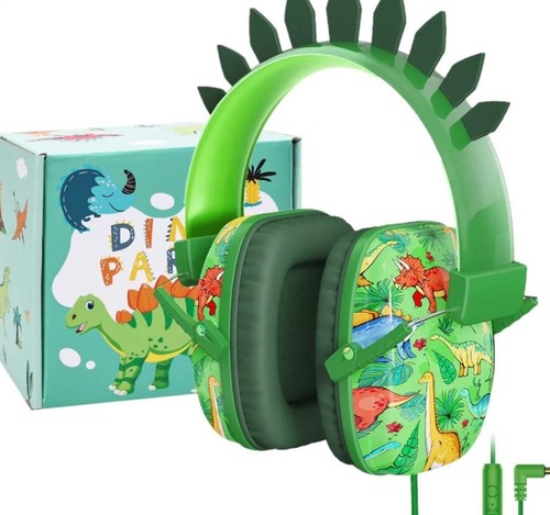 Kids dinosaur wired headphones - dinosaur,