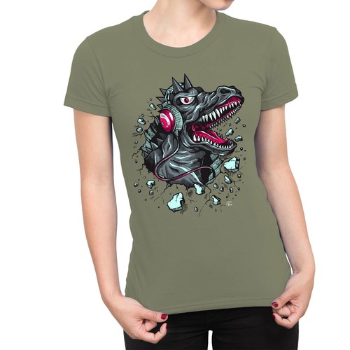 1tee womens dinosaur breaking - 1tee,
