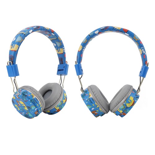 Cute blue dinosaur headphones - cute,