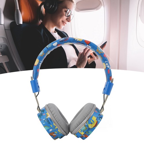 Cute blue dinosaur headphones - blue,