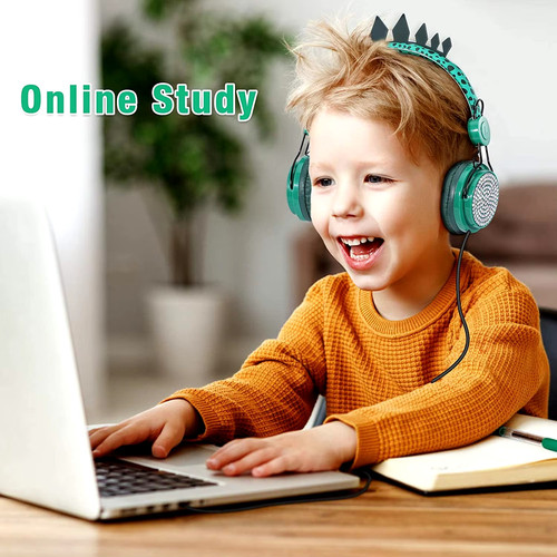 Cute dinosaur kids - dinosaur, headphones